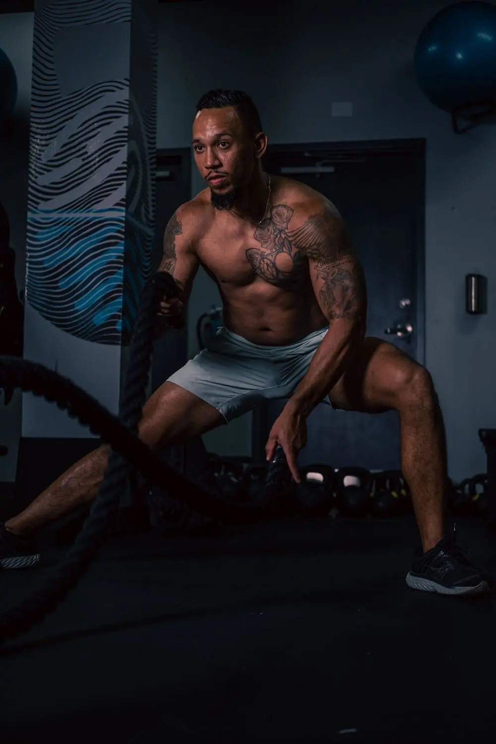 Intenzív edzés battle ropes segítségével